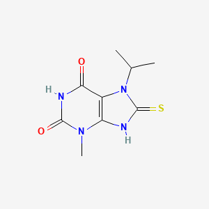 molecular formula C9H12N4O2S B2538820 7-isopropyl-3-methyl-8-thioxo-3,7,8,9-tetrahydro-1H-purine-2,6-dione CAS No. 300717-04-8