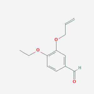 molecular formula C12H14O3 B2538824 4-乙氧基-3-(丙-2-烯-1-氧基)苯甲醛 CAS No. 1797940-59-0