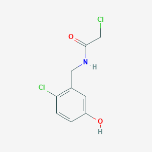 molecular formula C9H9Cl2NO2 B2538833 2-Chloro-N-[(2-chloro-5-hydroxyphenyl)methyl]acetamide CAS No. 2411310-96-6