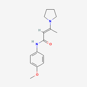 molecular formula C15H20N2O2 B2538847 N-(4-甲氧基苯基)-3-(1-吡咯烷基)-2-丁烯酰胺 CAS No. 337921-21-8