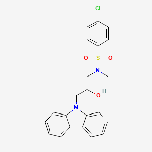 molecular formula C22H21ClN2O3S B2538848 N-(3-carbazol-9-yl-2-hydroxypropyl)-4-chloro-N-methylbenzenesulfonamide CAS No. 325986-35-4