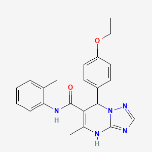 molecular formula C22H23N5O2 B2538858 7-(4-ethoxyphenyl)-5-methyl-N-(o-tolyl)-4,7-dihydro-[1,2,4]triazolo[1,5-a]pyrimidine-6-carboxamide CAS No. 727391-40-4