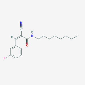 molecular formula C18H23FN2O B2538859 (Z)-2-Cyano-3-(3-fluorophenyl)-N-octylprop-2-enamide CAS No. 477973-29-8