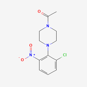 molecular formula C12H14ClN3O3 B2538860 1-[4-(2-Chloro-6-nitrophenyl)piperazin-1-yl]ethanone CAS No. 430451-25-5