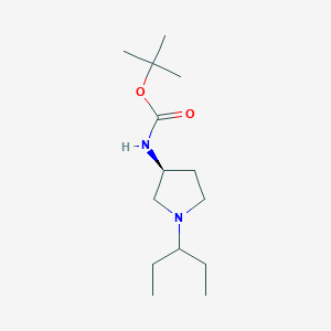 molecular formula C14H28N2O2 B2538876 (S)-tert-Butyl 1-(pentan-3-yl)pyrrolidin-3-ylcarbamate CAS No. 1286208-23-8