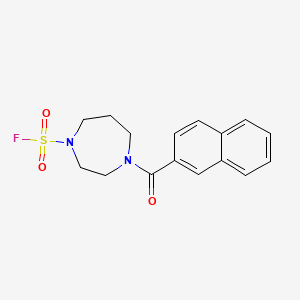 molecular formula C16H17FN2O3S B2538877 4-(Naphthalene-2-carbonyl)-1,4-diazepane-1-sulfonyl fluoride CAS No. 2411312-71-3
