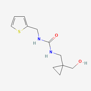 molecular formula C11H16N2O2S B2538881 1-((1-(Hydroxymethyl)cyclopropyl)methyl)-3-(thiophen-2-ylmethyl)urea CAS No. 1257549-01-1