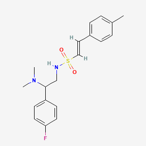 molecular formula C19H23FN2O2S B2538897 (E)-N-[2-(Dimethylamino)-2-(4-fluorophenyl)ethyl]-2-(4-methylphenyl)ethenesulfonamide CAS No. 1312000-80-8