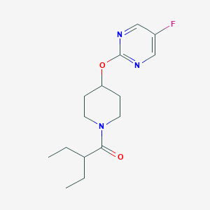 molecular formula C15H22FN3O2 B2538902 2-Ethyl-1-[4-(5-fluoropyrimidin-2-yl)oxypiperidin-1-yl]butan-1-one CAS No. 2380172-45-0
