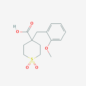 molecular formula C14H18O5S B2538906 4-[(2-甲氧苯基)甲基]-1,1-二氧代-1lambda(6)-噻吩-4-羧酸 CAS No. 2197054-60-5