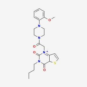 molecular formula C23H28N4O4S B2538921 3-丁基-1-{2-[4-(2-甲氧基苯基)哌嗪-1-基]-2-氧代乙基}-1H,2H,3H,4H-噻吩[3,2-d]嘧啶-2,4-二酮 CAS No. 1252876-42-8