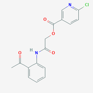 molecular formula C16H13ClN2O4 B2538924 [2-(2-Acetylanilino)-2-oxoethyl] 6-chloropyridine-3-carboxylate CAS No. 877043-64-6