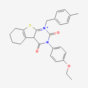 molecular formula C26H26N2O3S B2538927 4-(4-Ethoxyphenyl)-6-[(4-methylphenyl)methyl]-8-thia-4,6-diazatricyclo[7.4.0.0^{2,7}]trideca-1(9),2(7)-diene-3,5-dione CAS No. 687582-82-7