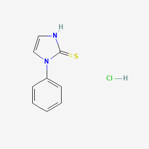 molecular formula C9H9ClN2S B2538937 3-Phenyl-1H-imidazole-2-thione;hydrochloride CAS No. 317821-64-0