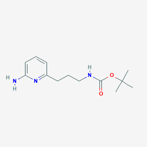 molecular formula C13H21N3O2 B2538939 叔丁基N-[3-(6-氨基吡啶-2-YL)丙基]氨基甲酸酯 CAS No. 173273-33-1