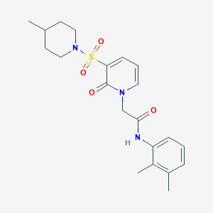 molecular formula C21H27N3O4S B2538943 N-(2,3-dimethylphenyl)-2-(3-((4-methylpiperidin-1-yl)sulfonyl)-2-oxopyridin-1(2H)-yl)acetamide CAS No. 1251705-19-7
