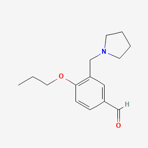 molecular formula C15H21NO2 B2538947 4-Propoxy-3-pyrrolidin-1-ylmethyl-benzaldehyde CAS No. 917561-88-7