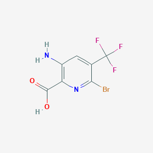 molecular formula C7H4BrF3N2O2 B2538948 3-Amino-6-bromo-5-(trifluoromethyl)picolinic acid CAS No. 1334546-32-5
