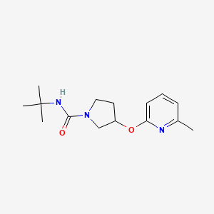 molecular formula C15H23N3O2 B2538949 N-(叔丁基)-3-((6-甲基吡啶-2-基)氧代)吡咯烷-1-甲酰胺 CAS No. 1904218-24-1