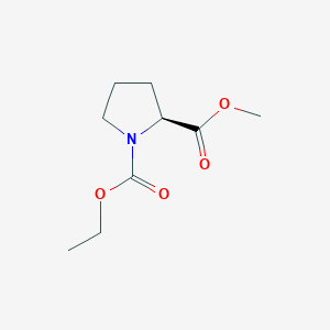 molecular formula C9H15NO4 B2538950 Methyl (S)-1-(ethoxycarbonyl)pyrrolidine-2-carboxylate CAS No. 93423-88-2