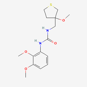 molecular formula C15H22N2O4S B2538961 1-(2,3-Dimethoxyphenyl)-3-((3-methoxytetrahydrothiophen-3-yl)methyl)urea CAS No. 1448045-23-5