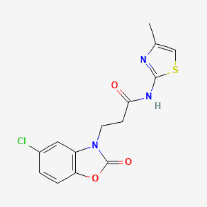 3-(5-chloro-2-oxobenzo[d]oxazol-3(2H)-yl)-N-(4-methylthiazol-2-yl)propanamide