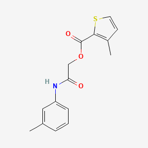 molecular formula C15H15NO3S B2538973 [(3-甲基苯基)氨基羰基]甲基 3-甲基噻吩-2-羧酸酯 CAS No. 387853-51-2