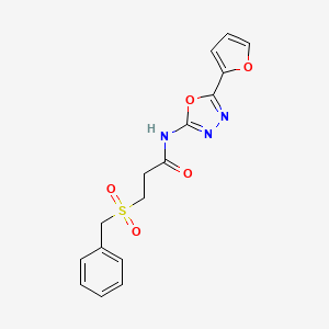 3-(benzylsulfonyl)-N-(5-(furan-2-yl)-1,3,4-oxadiazol-2-yl)propanamide