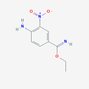molecular formula C9H11N3O3 B2538976 Ethyl 4-amino-3-nitrobenzimidate CAS No. 165596-29-2