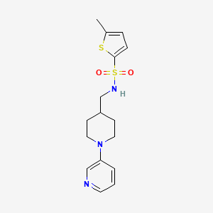 molecular formula C16H21N3O2S2 B2538978 5-methyl-N-((1-(pyridin-3-yl)piperidin-4-yl)methyl)thiophene-2-sulfonamide CAS No. 2034284-25-6