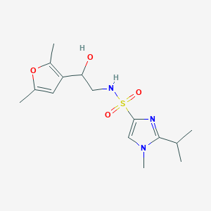 molecular formula C15H23N3O4S B2538980 N-(2-(2,5-dimethylfuran-3-yl)-2-hydroxyethyl)-2-isopropyl-1-methyl-1H-imidazole-4-sulfonamide CAS No. 2320954-20-7