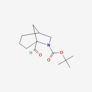 molecular formula C13H21NO3 B2538988 tert-Butyl 5-formyl-6-azabicyclo[3.2.1]octane-6-carboxylate CAS No. 2193058-60-3