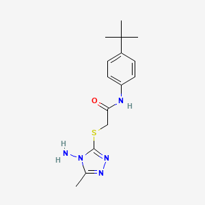 2-[(4-amino-5-methyl-1,2,4-triazol-3-yl)sulfanyl]-N-(4-tert-butylphenyl)acetamide