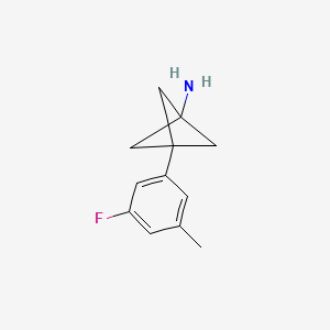 molecular formula C12H14FN B2538991 3-(3-Fluoro-5-methylphenyl)bicyclo[1.1.1]pentan-1-amine CAS No. 2287309-96-8