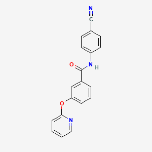 molecular formula C19H13N3O2 B2538994 N-(4-cyanophenyl)-3-(pyridin-2-yloxy)benzamide CAS No. 1797084-26-4