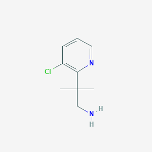 molecular formula C9H13ClN2 B2538995 2-(3-Chloropyridin-2-yl)-2-methylpropan-1-amine CAS No. 1860475-30-4