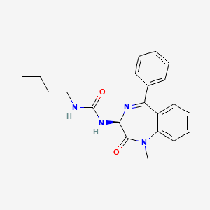 1-(1-methyl-2-oxo-5-phenyl-2,3-dihydro-1H-1,4-diazepin-3-yl)-3-(n-butyl)urea