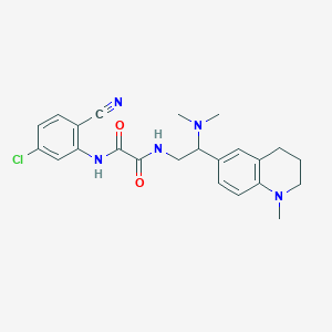 molecular formula C23H26ClN5O2 B2539012 N1-(5-chloro-2-cyanophenyl)-N2-(2-(dimethylamino)-2-(1-methyl-1,2,3,4-tetrahydroquinolin-6-yl)ethyl)oxalamide CAS No. 922064-44-6
