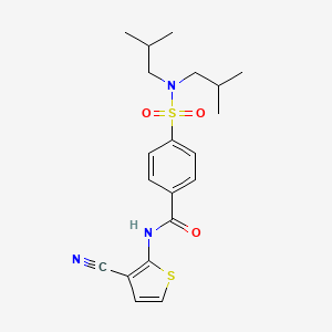 molecular formula C20H25N3O3S2 B2539014 N-(3-cyanothiophen-2-yl)-4-(N,N-diisobutylsulfamoyl)benzamide CAS No. 941892-40-6