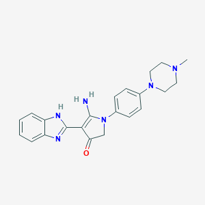 molecular formula C22H24N6O B253902 5-amino-4-(1H-benzimidazol-2-yl)-1-[4-(4-methylpiperazin-1-yl)phenyl]-2H-pyrrol-3-one 