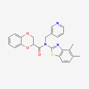 N-(4,5-dimethylbenzo[d]thiazol-2-yl)-N-(pyridin-3-ylmethyl)-2,3-dihydrobenzo[b][1,4]dioxine-2-carboxamide