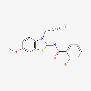 2-bromo-N-(6-methoxy-3-prop-2-ynyl-1,3-benzothiazol-2-ylidene)benzamide