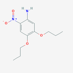 molecular formula C12H18N2O4 B2539036 2-Nitro-4,5-dipropoxyaniline CAS No. 148274-67-3
