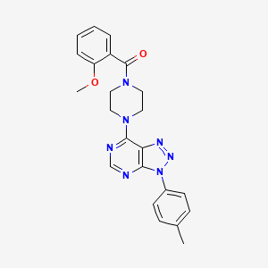 (2-methoxyphenyl)(4-(3-(p-tolyl)-3H-[1,2,3]triazolo[4,5-d]pyrimidin-7-yl)piperazin-1-yl)methanone