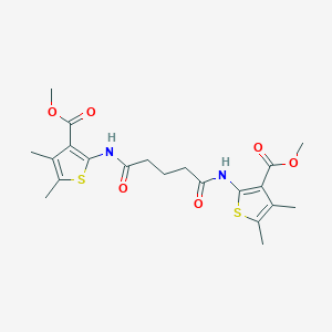 Methyl 2-[[5-[(3-methoxycarbonyl-4,5-dimethylthiophen-2-yl)amino]-5-oxopentanoyl]amino]-4,5-dimethylthiophene-3-carboxylate