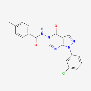 N-(1-(3-chlorophenyl)-4-oxo-1H-pyrazolo[3,4-d]pyrimidin-5(4H)-yl)-4-methylbenzamide