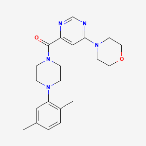 molecular formula C21H27N5O2 B2539050 (4-(2,5-Dimethylphenyl)piperazin-1-yl)(6-morpholinopyrimidin-4-yl)methanone CAS No. 1903330-16-4
