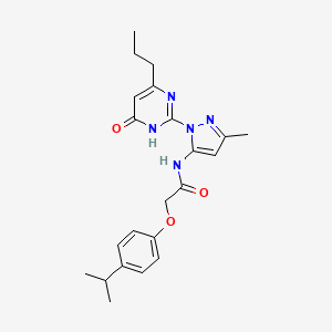 2-(4-isopropylphenoxy)-N-(3-methyl-1-(6-oxo-4-propyl-1,6-dihydropyrimidin-2-yl)-1H-pyrazol-5-yl)acetamide