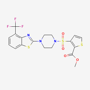 Methyl 3-((4-(4-(trifluoromethyl)benzo[d]thiazol-2-yl)piperazin-1-yl)sulfonyl)thiophene-2-carboxylate