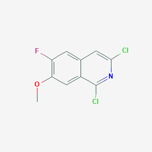 molecular formula C10H6Cl2FNO B2539054 1,3-Dichloro-6-fluoro-7-methoxyisoquinoline CAS No. 2089258-03-5